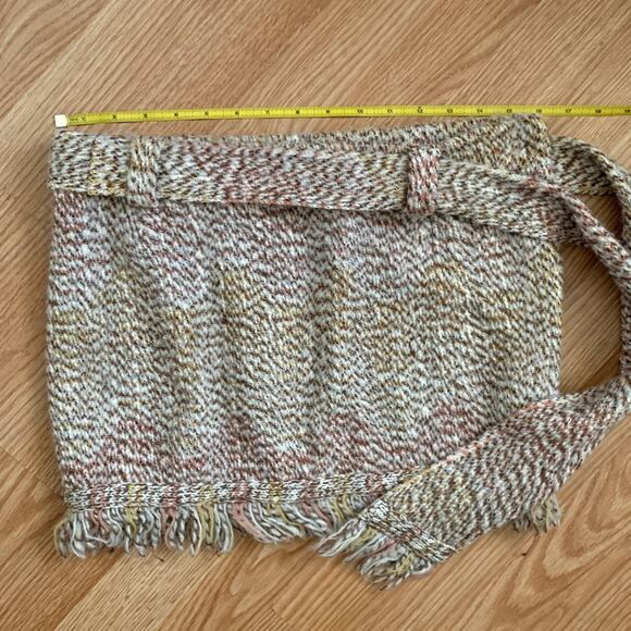 Vintage Missoni Wool Crochet Tweed Woven Knit Fringe Mini Skirt Size 42 (US 6) - Picture 8 of 12